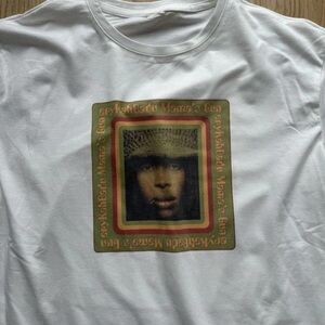 SHEIN White Graphic Short Sleeve Tee